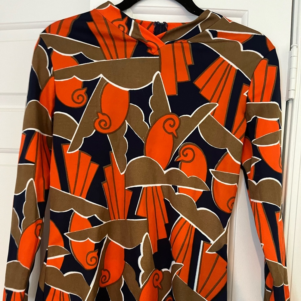 Vintage geometric print blouse